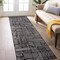 World Rug Gallery Contemporary Boho Stripes Non Shedding Soft Area Rug 2' x 7' Black 396BLACK2x7 - alternate 1